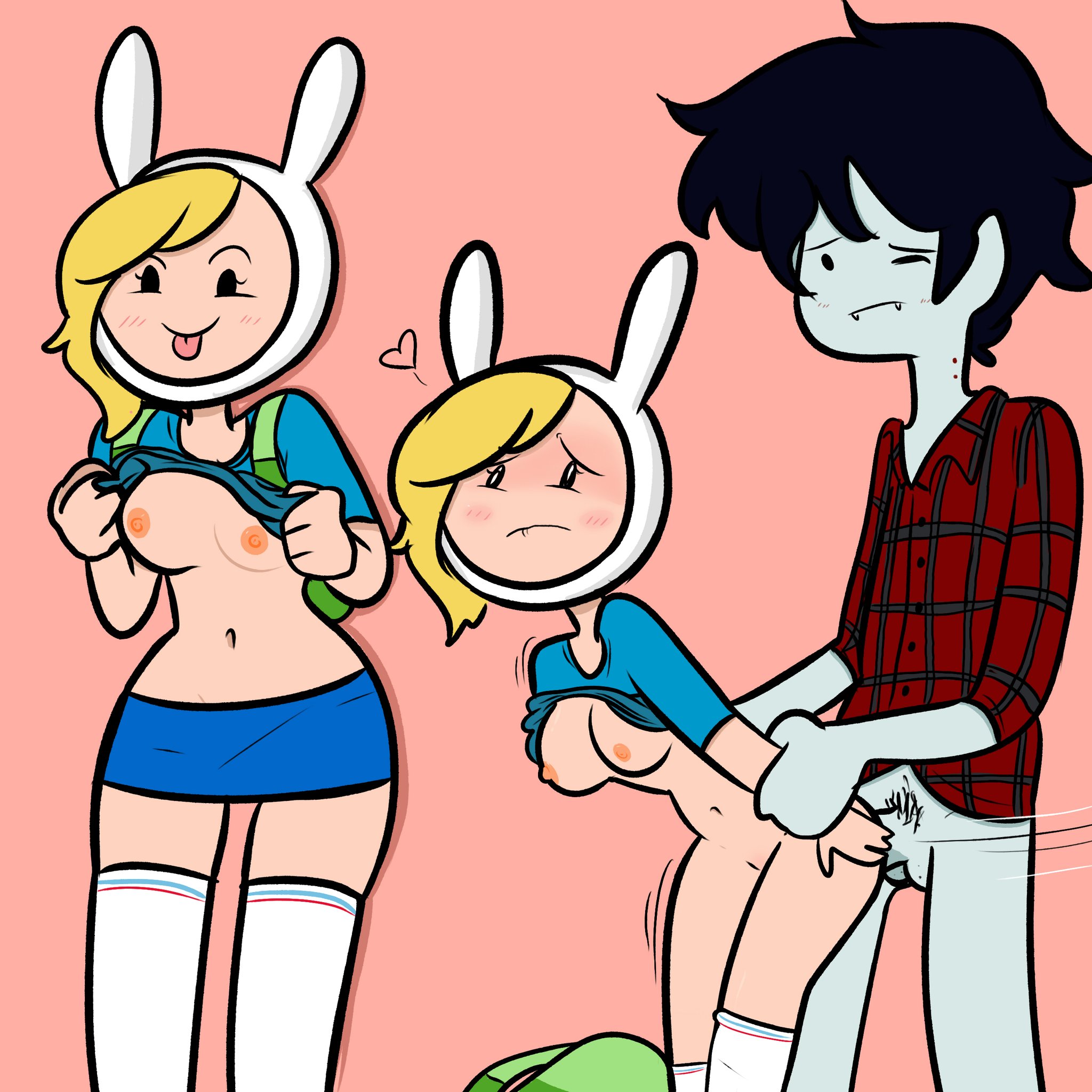 1boy, 1girls, adventure time, alwer, alwerart, backpack, bag, black hair, blonde hair, female, fionna the human girl, human, male, marshall lee, sex, tagme, vampire