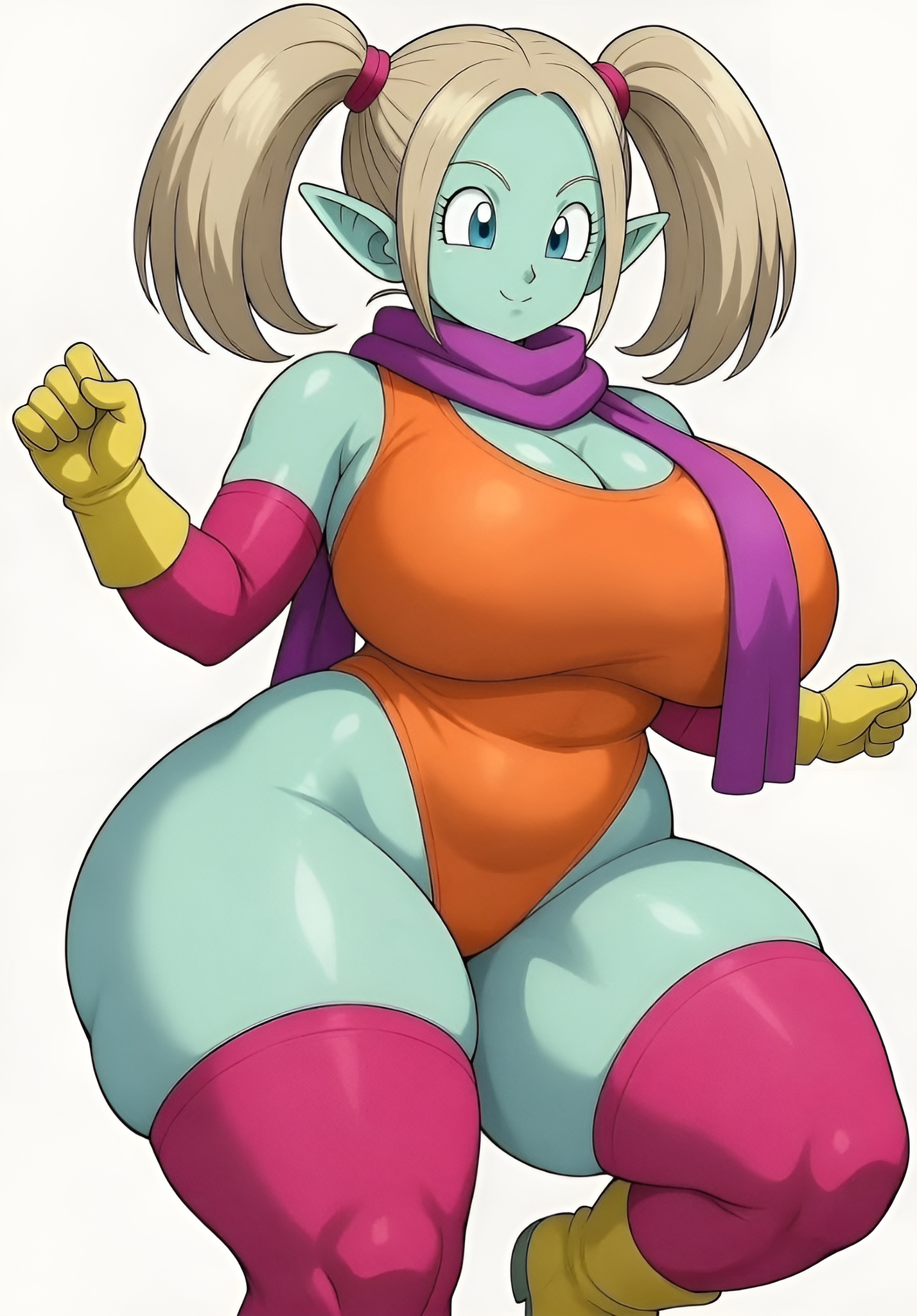 1girls, ai generated, big ass, big breasts, big butt, brasil louco, bubble ass, bubble butt, cute, dragon ball, dragon ball daima, female, female only, front view, full body, fully clothed, huge breasts, panzy (dragon ball daima), seductive, seductive look, seductive smile, shueisha, simple background, solo, solo female, solo focus, tagme, toei animation, voluptuous, white background