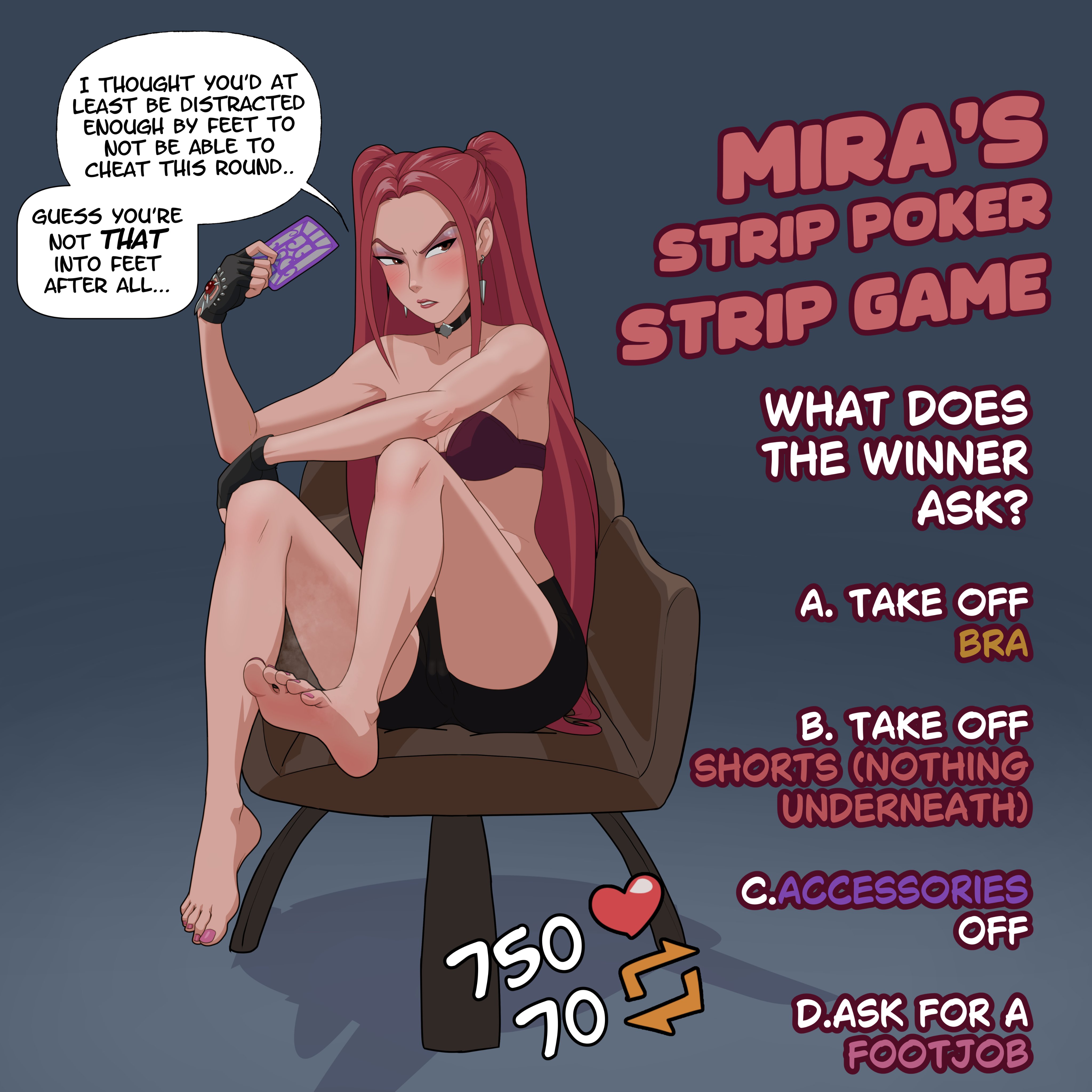 asian female, barefoot, choker, godlem, korean female, kpop demon hunters, mira (kpop demon hunters), pink hair, strip game