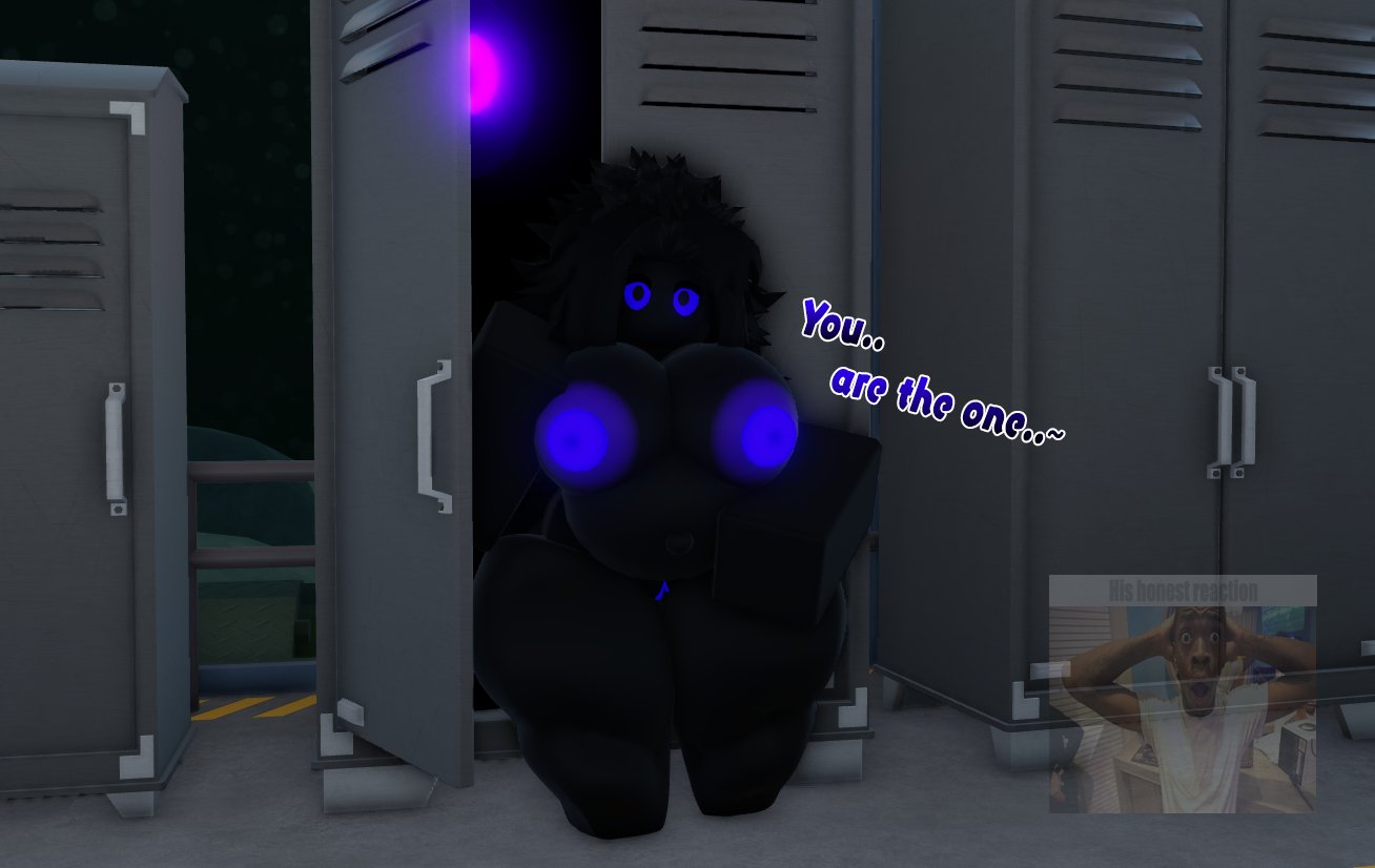 1girls, 3d, areolae, bazbloxs, big breasts, breasts, chubby, dialogue, english text, locker, meme in the background, nipples, pregnant, pressure (roblox), puddles of void-mass (pressure), pussy, pussy peek, request, roblox, roblox game, robloxian, tagme, text, thick thighs, thighs