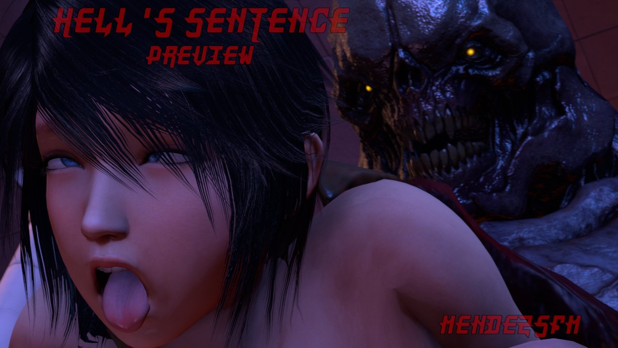 1boy 1girls 3d ahe_gao black_hair blue_eyes dead_or_alive demon doom fantasy from_behind from_behind_position hell_knight_(doom) helpless honoka_(doa) larger_male looking_pleasured mendezsfm monster preview rough_sex short_hair size_difference smaller_female tongue_out