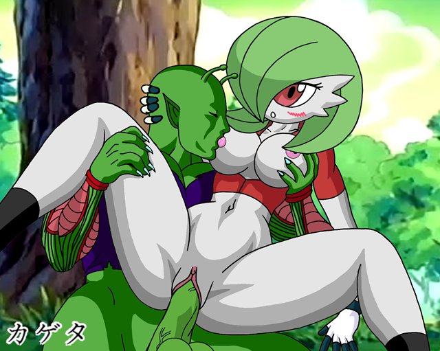 breast_grab breasts dragon_ball dragon_ball_z female_on_top gardevoir girl_on_top green_hair green_skin humanoid kageta may_(pokemon)_(cosplay) on_top penis piccolo pokémon_(species) pokemon pokemon_(species) pokemon_rse pussy red_eyes reverse_cowgirl_position ride riding sakaki_(artist) short_hair straight_hair tagme vaginal_penetration white_skin zage_inc