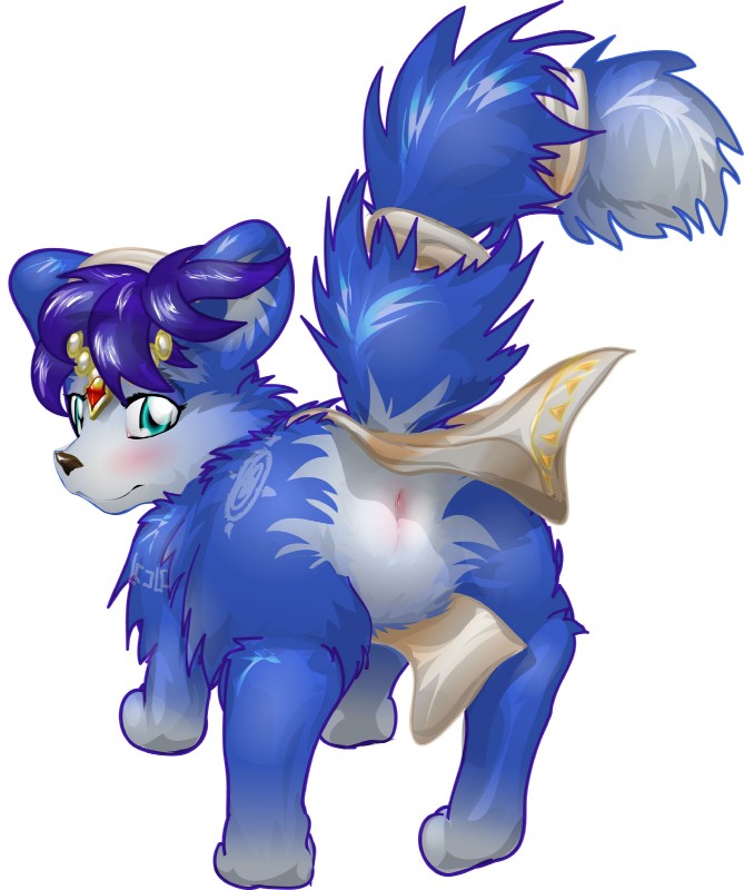 blue_fur canine female female_only feral fox fur krystal nintendo nullenigma solo star_fox tagme