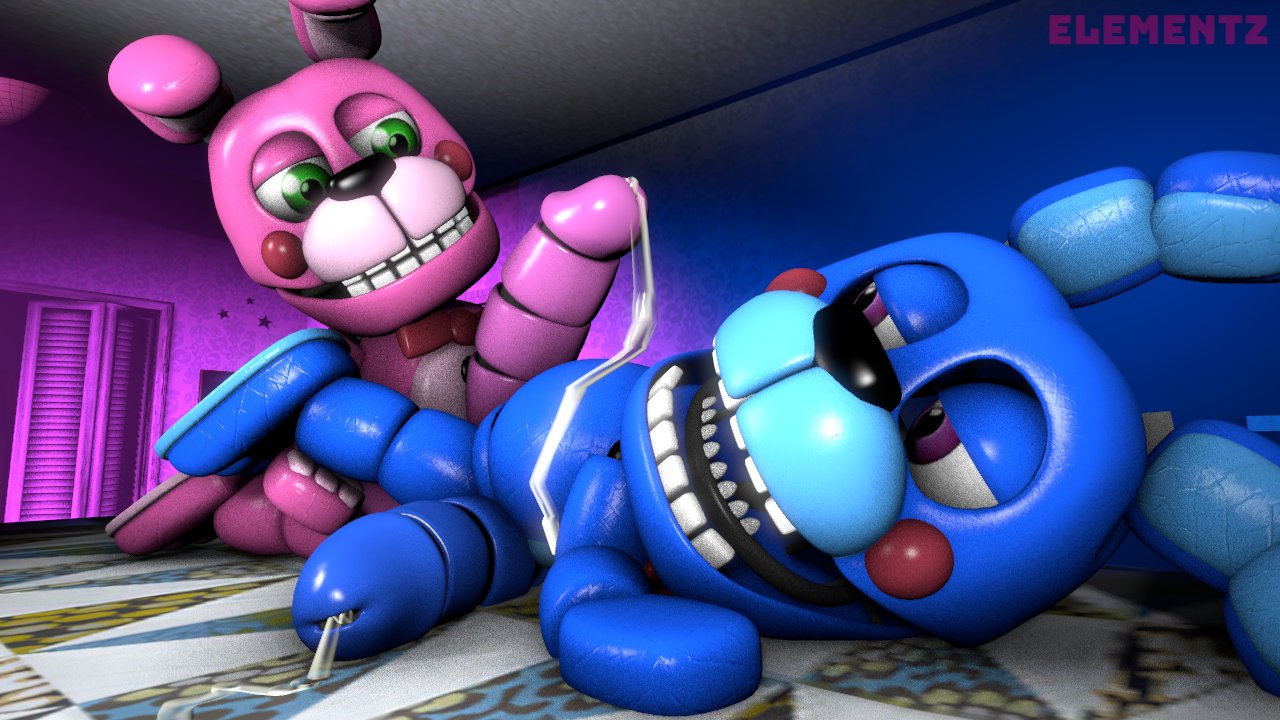 16:9 after_anal after_sex animatronic big_penis bodily_fluids bonbon_(fnaf) bonnet_(fnafsl) cum duo elementz808 eye_contact five_nights_at_freddy's five_nights_at_freddy's:_sister_location futa_on_male futanari genital_fluids genitals holding_leg intersex intersex/male looking_at_another looking_pleasured machine male male_penetrated not_furry orgasm penis precum puppet_bonnie_(fnafsl) robot sister_location video_games widescreen