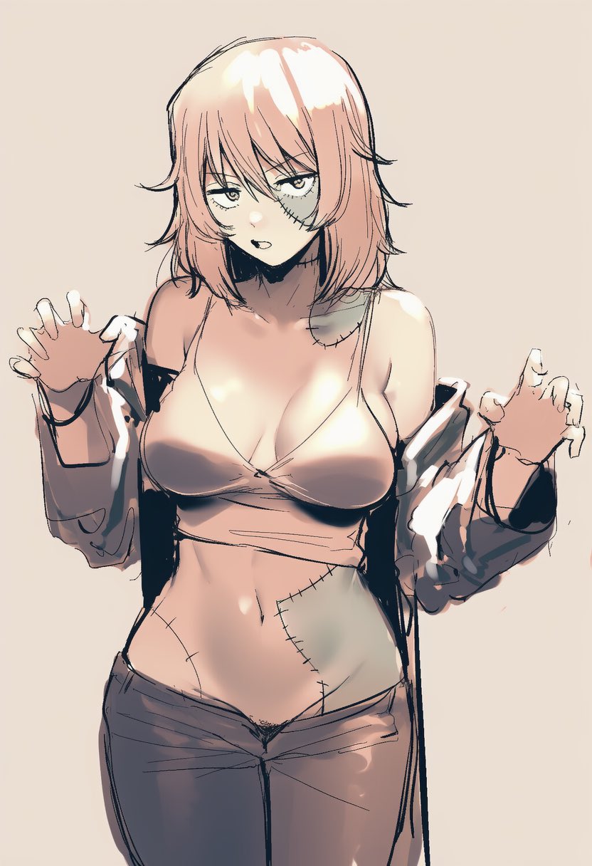 1girls, ai generated, andou (girls und panzer), brunette, brunette hair, female, frankenstein's monster, girls und panzer, halloween, halloween costume, kobayashi3biker, more at source, pubic hair, pubic hair peek, tagme, tanned, tanned body, tanned female, tanned skin, tomboy