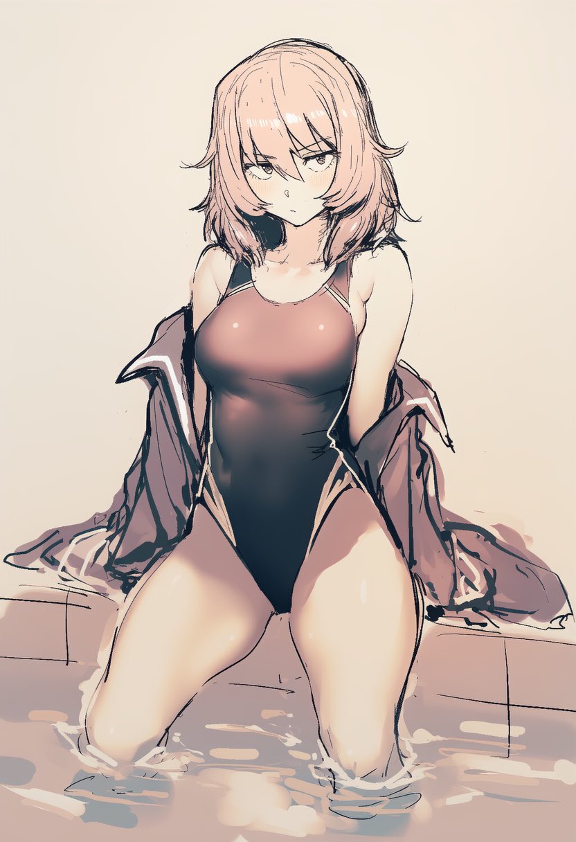 1girls, ai generated, andou (girls und panzer), brown hair, brunette hair, female, girls und panzer, kobayashi3biker, swimming, swimming pool, swimsuit, swimwear, tagme, tanned, tanned body, tanned female, tanned skin, tomboy