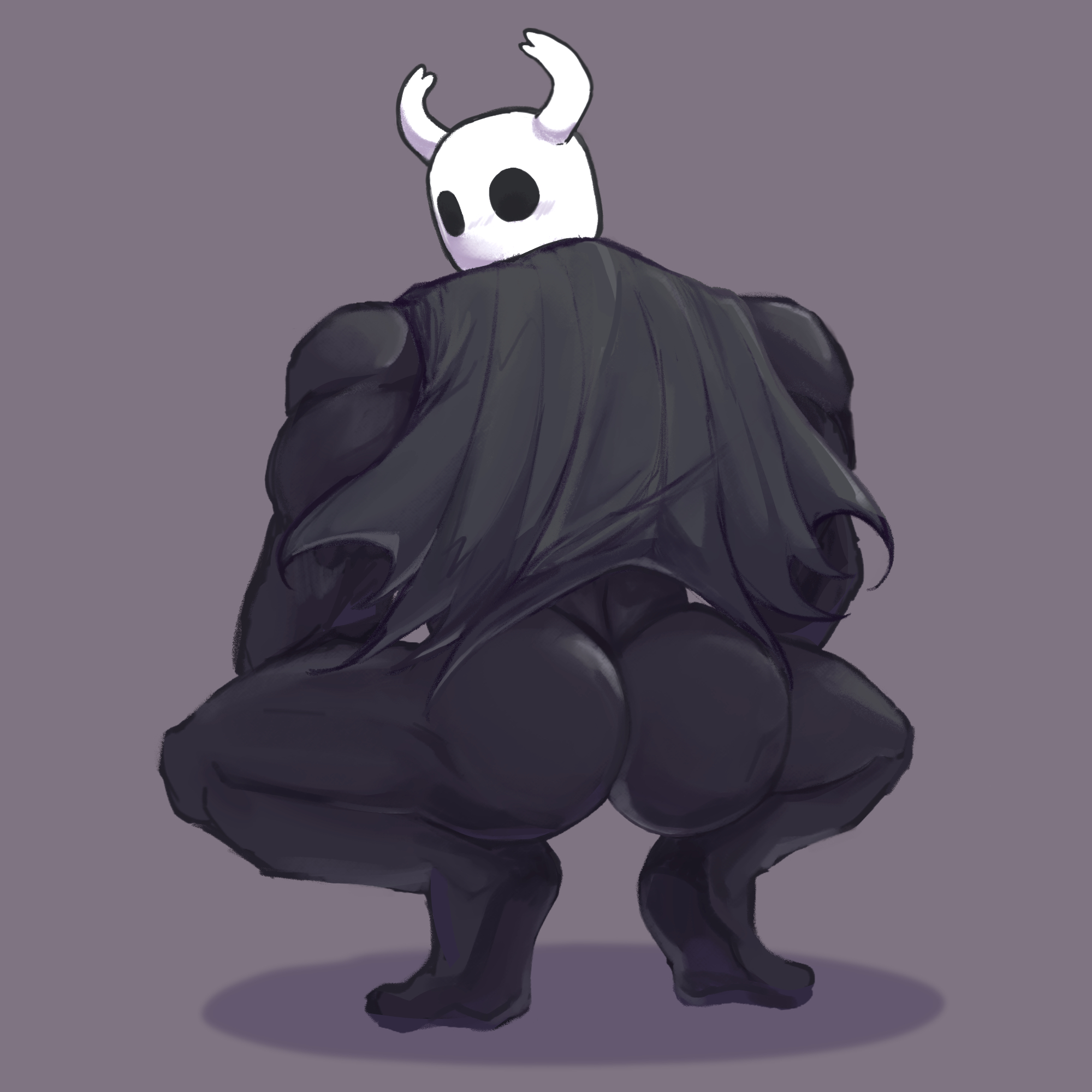 1boy, 2025, arthropod, ass, ass focus, big ass, big butt, big muscles, broly culo, butt focus, crouching, goromokaa, hi res, hollow knight, hollow knight (franchise), horn, insects, male, male only, meme, muscles, muscular, muscular male, parody, protagonist (hollow knight), shitpost, simple background, solo, spread legs, spreading, team cherry, the knight (hollow knight), vessel (species)