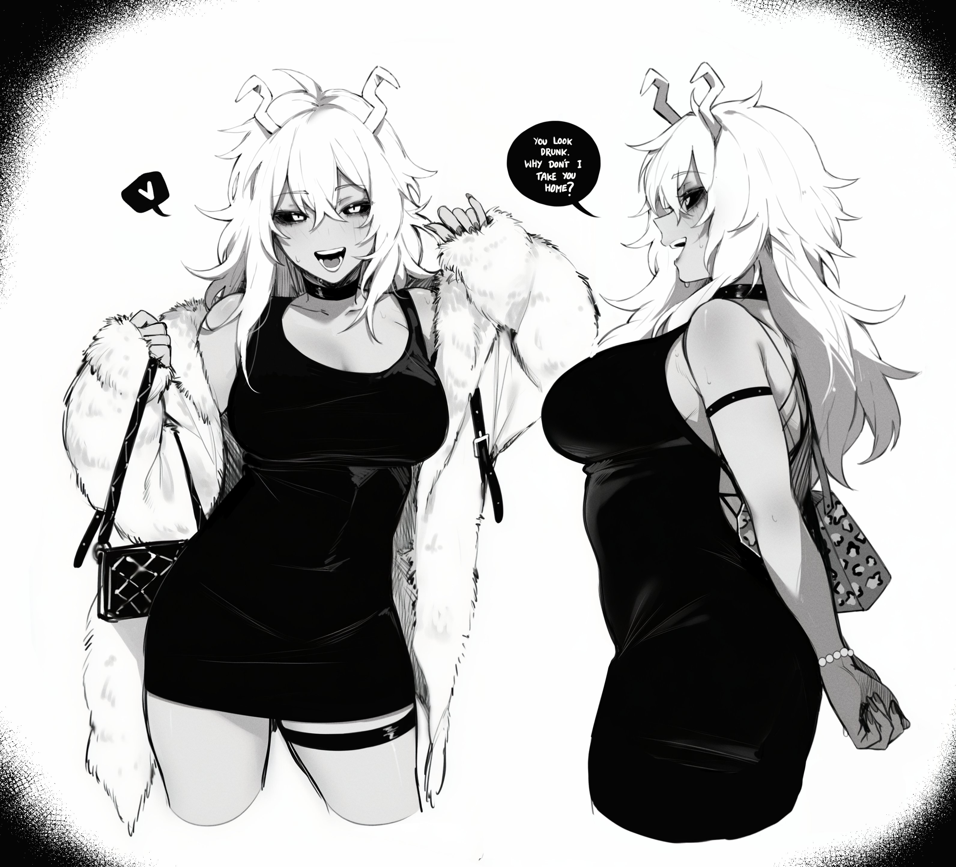 1girls, black sclera, boku no hero academia, boku no hero academia (finale), female focus, female only, horns, long hair, masoq095, mina ashido, my hero academia, my hero academia (finale), pink body, pink hair, pink skin, post-timeskip, solo