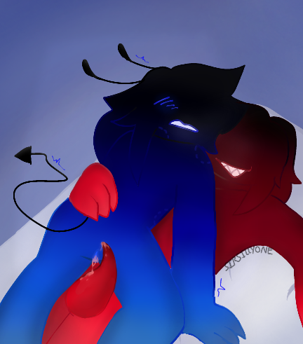 2d 2d_(artwork) 2d_artwork :3 alien ambiguous/ambiguous ambiguous_gender ambiguous_penetrated ambiguous_penetration anntee bite_mark bred breeding breeding_mount caught cock_slit cum_filled genital_slit i_hate_my_life oc rahhah roblox shaking sharp_teeth spacey_gradient tail tentacle tentacle_sex twink why