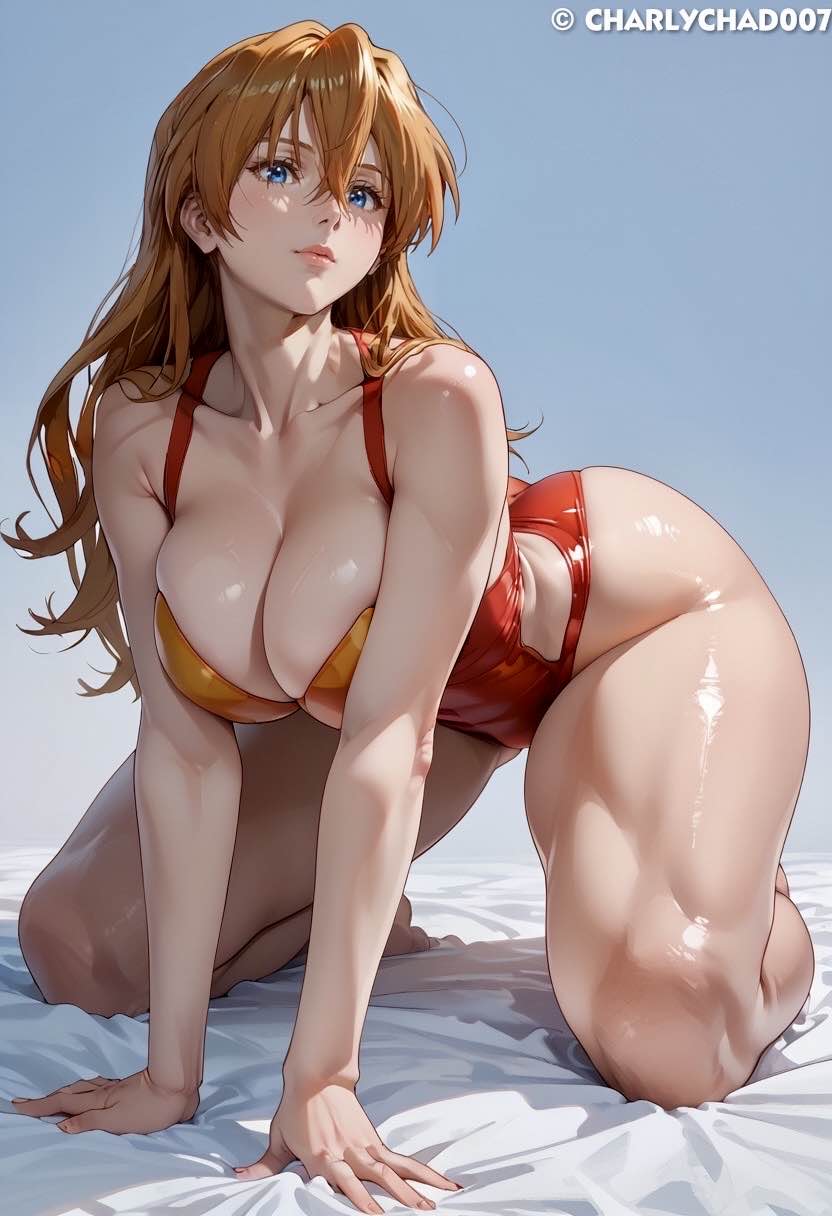 ai generated, ass, asuka langley sohryu, athletic, athletic female, big ass, breasts, charlychad007, female, female only, fit, fit female, ginger, ginger hair, hi res, highres, huge breasts, muscular, muscular female, muscular legs, neon genesis evangelion, red hair, redhead, redhead female, shiny skin, thick ass, thick thighs, toned, toned legs, wide hips