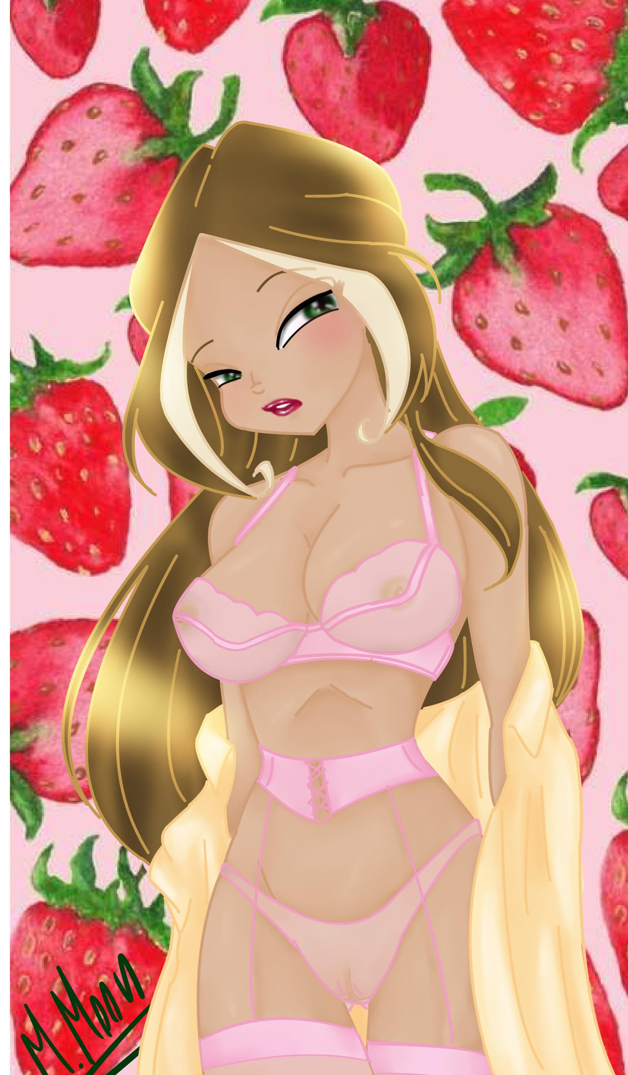 4kids_entertainment blush flora_(winx_club) mellymoon12 nickelodeon rainbow_(animation_studio) see-through_clothing see-through_panties transparent_clothing underwear underwear_only winx_club