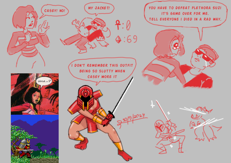 archie_comics casey_(kid_chameleon) kid_chameleon mega_drive ninja red_stealth_(kid_chameleon) samurai sandiestlittlefella sega_genesis suzi_(kid_chameleon)