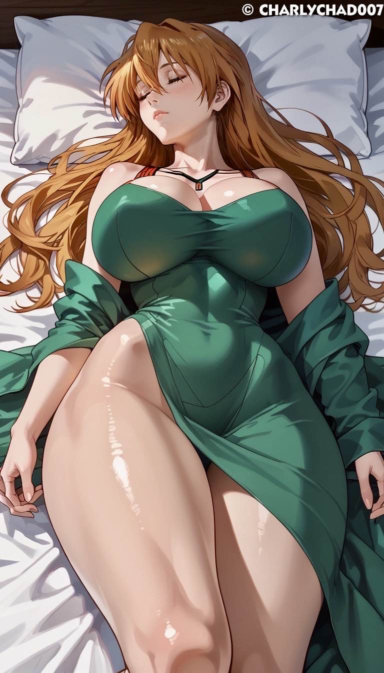 ai generated, asuka langley sohryu, breasts, charlychad007, female, female only, huge breasts, neon genesis evangelion, thick thighs, wide hips