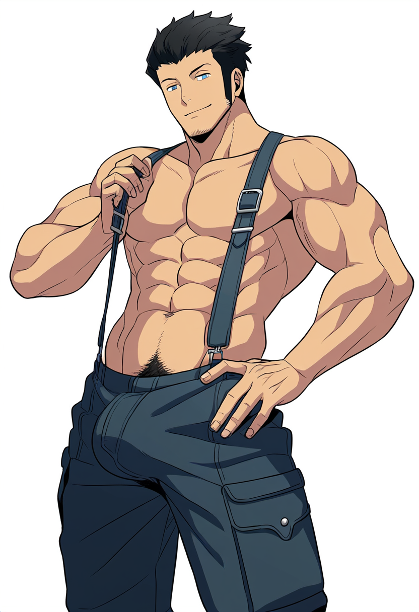 ai_generated aonoshishi bara clothing ikoma_tatsuhito male male_nipples male_only muscular_male nipples world_trigger