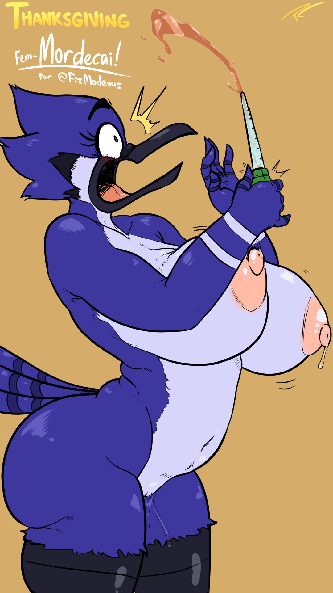 1girls, 2025, anthro, anthro female, anthro only, anthro solo, ass, avian, avian humanoid, beak, big ass, big breasts, black body, blue body, blue feathers, blue jay, blush, breasts, cartoon network, completely naked, completely naked anthro, completely naked female, completely nude, completely nude anthro, completely nude female, corvid, eyebrows, eyelashes, fakeryway, feathers, female, female only, furry, furry female, furry only, genderswap (mtf), genital fluids, genitals, hi res, holding object, holidays, huge breasts, large ass, large breasts, mordecai (regular show), mordette (benson dancing), multicolored body, naked, naked anthro, naked female, new world jay, nipples, non-mammal breasts, nude, nude anthro, nude female, open mouth, oscine, passerine, pink nipples, pleasure castle, pussy, regular show, rule 63, shocked, shocked expression, solo, solo anthro, solo female, squirting, tagme, tail, tail feathers, thanksgiving, thick, thick ass, thick thighs, url, vagina, vaginal fluids, voluptuous, voluptuous female, vulva, white body, white feathers