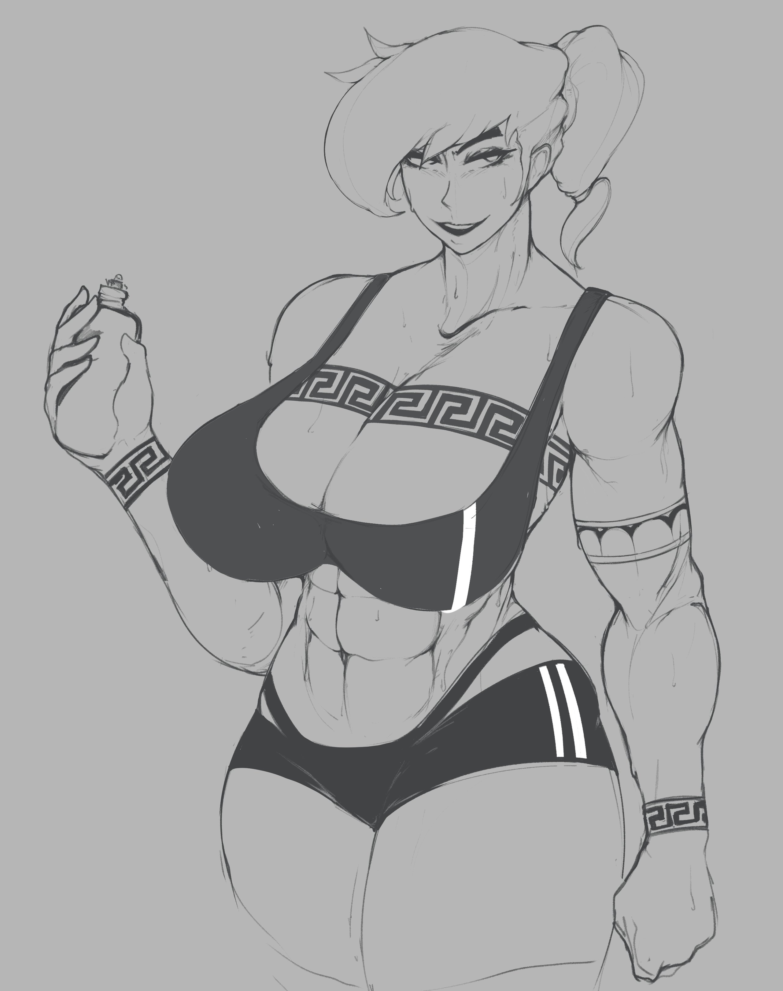 ass, big ass, big breasts, breasts, female, muscular, muscular female, smoxul, voluptuous, wide hips
