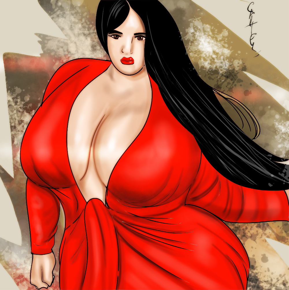 bbw bbwts_(comic) big_breasts colorful portrait self_upload tagme