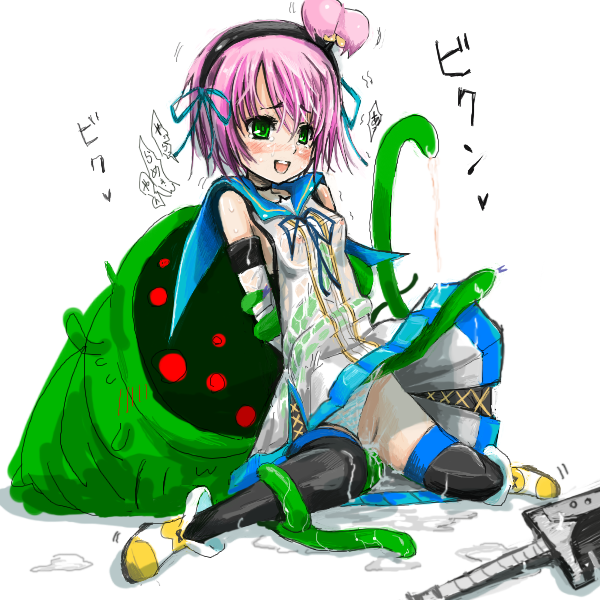 blush consensual_tentacles cum female green_eyes kanonno_earhart monster pink_hair radiant_mythology restrained small_breasts tales_of_(series) tales_of_the_world tales_of_the_world_radiant_mythology_2 tears tentacle translation_request wet_clothes