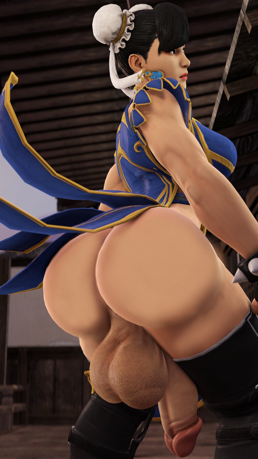 1futa, 3d, ass, balls, big ass, chun-li, dentol, dickgirl, futa only, futanari, huge balls, huge cock, huge testicles, intersex, penis, solo, source filmmaker, street fighter, testicles, thighhighs