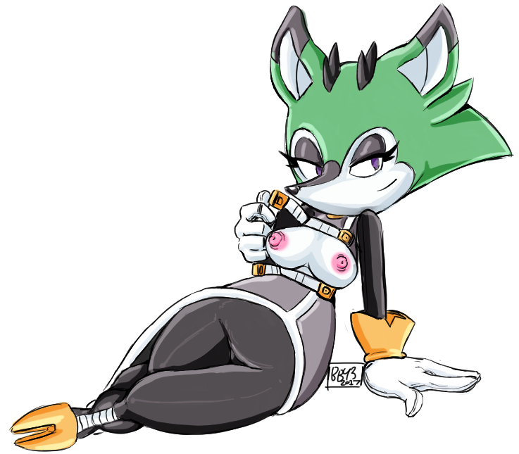 2017 anthro archie_comics breasts bullet-blast-43 clothing clove_the_pronghorn exposed_breasts female mammal nipples pronghorn purple_eyes simple_background smile solo sonic_(series) sonic_the_hedgehog_(archie) sonic_the_hedgehog_(comics) white_background