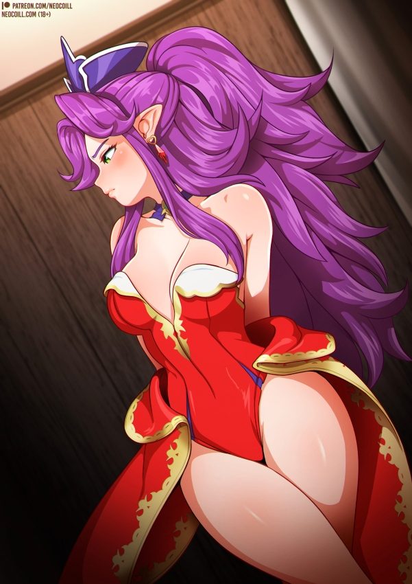 1girls angela_(seiken_densetsu_3) angela_(trials_of_mana) long_hair looking_away neocoill pale_skin purple_hair seiken_densetsu solo