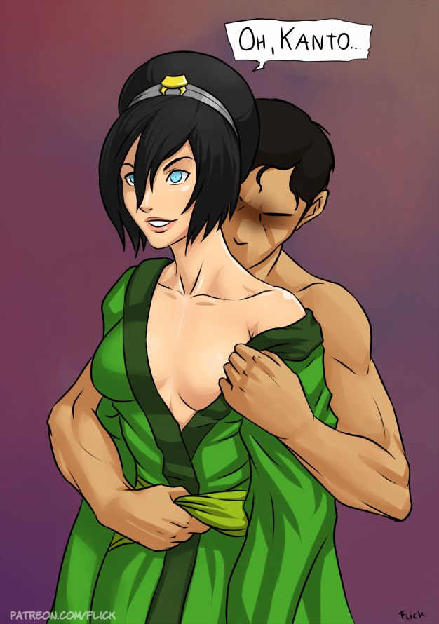 1boy 1boy1girl 1girls avatar_legends avatar_the_last_airbender blind clothing earth_kingdom english english_text female female_focus flick kanto male male/female nickelodeon small_breasts smooth_skin straight text text_bubble the_legend_of_korra toph_bei_fong undressing undressing_another