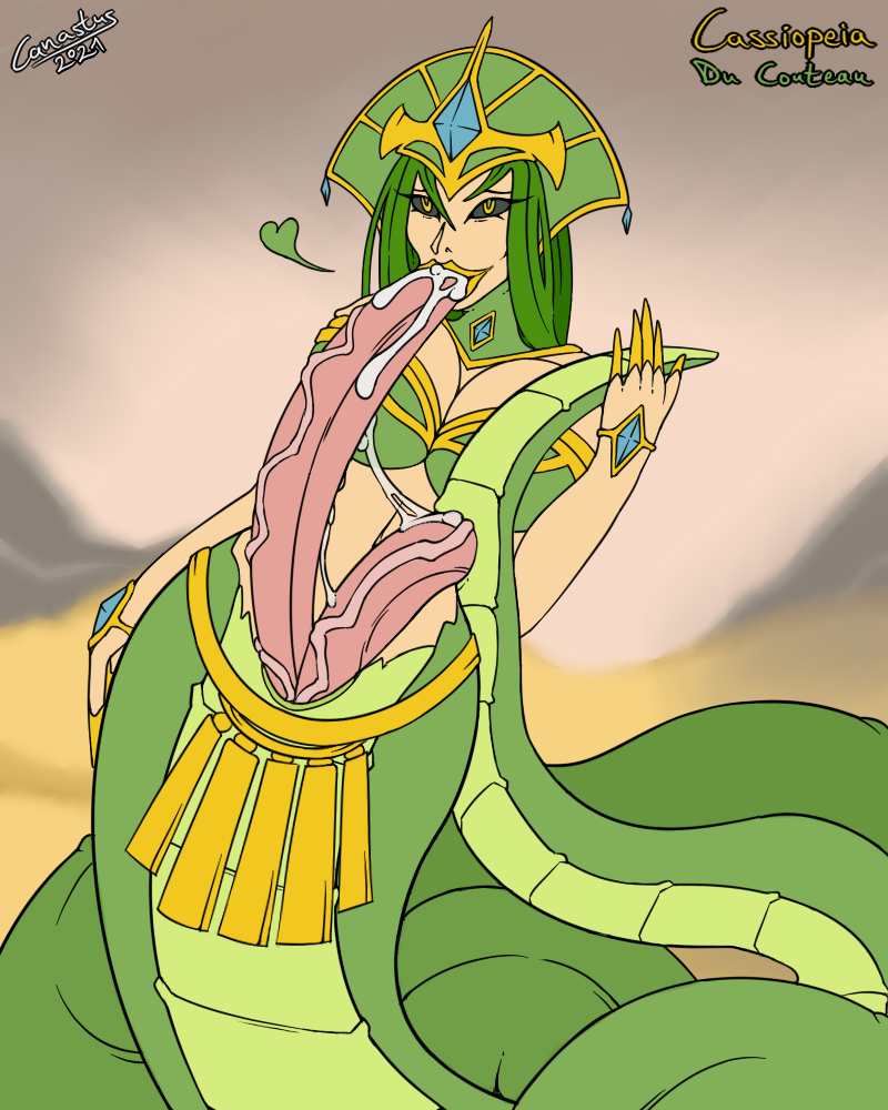 1futa, autofellatio, autopenetration, big breasts, breasts, canastus, cassiopeia du couteau, crown, cum, desert, diphallia, diphallism, female, futa only, futa sans balls, futanari, green hair, hemipenes, huge cock, humanoid, intersex, jewelry, lamia, league of legends, long tail, masturbation, monster girl (genre), multi genitalia, multi penis, naga, oral, penis, pinup, pose, pussy, reptile, riot games, sand, scales, scalie, self fuck, snake, snake futa, solo, solo futa, sun, vagina, video games, wide hips, yellow eyes