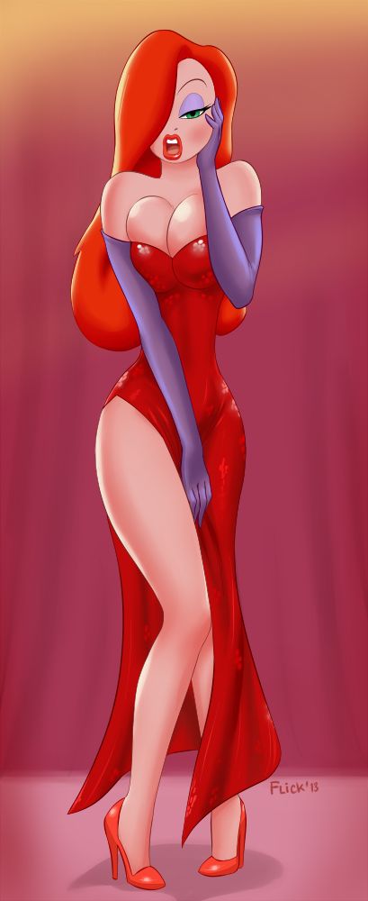 1girls, disney, female, female focus, female only, flick, jessica rabbit, warner brothers, who framed roger rabbit