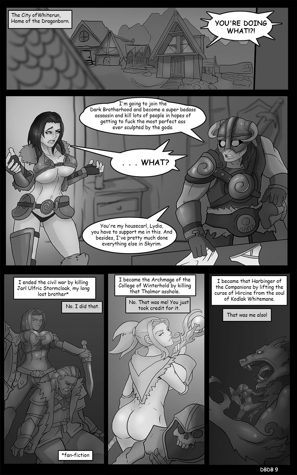 assassin comic dark_brotherhood dark_sisterhood dovahkiin dragonborn dragonborn_and_the_dark_brotherhood elder_scrolls kodlak_whitemane lydia_(skyrim) markydaysaid skyrim ulfric_stormcloak