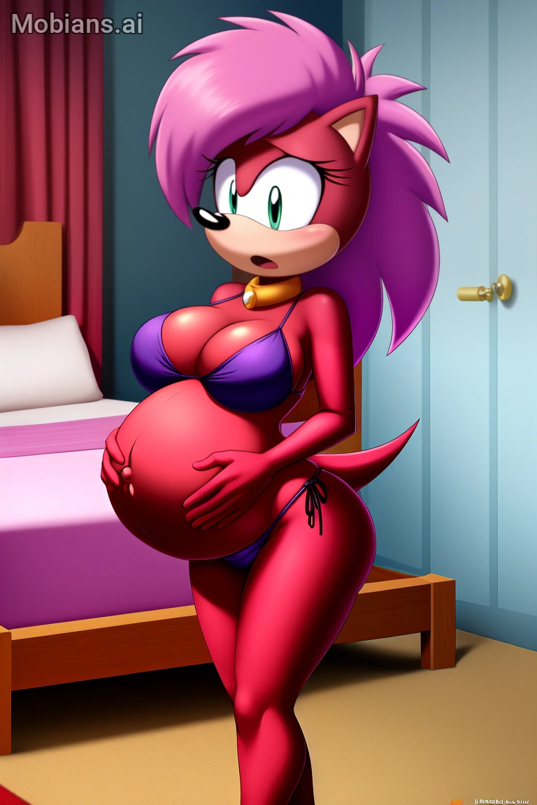 1girls ai_generated anthro ass breasts female female_only hips incest_(lore) incest_pregnancy magenta_fur mobians.ai nipples pink_hair pregnant solo sonia_the_hedgehog sonic_(series) sonic_the_hedgehog_(series) sonic_underground toony