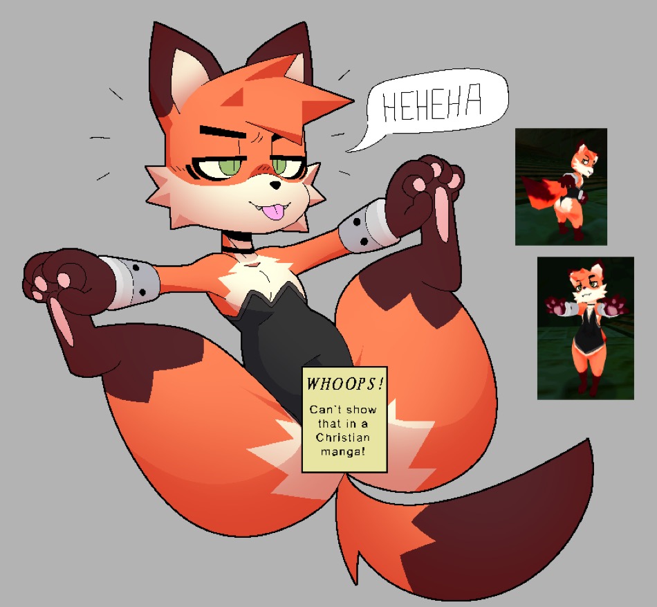 atlyss bunnysuit censored_genitalia feet feminine_male fox fox_ears paws spread_legs tail xexeezy