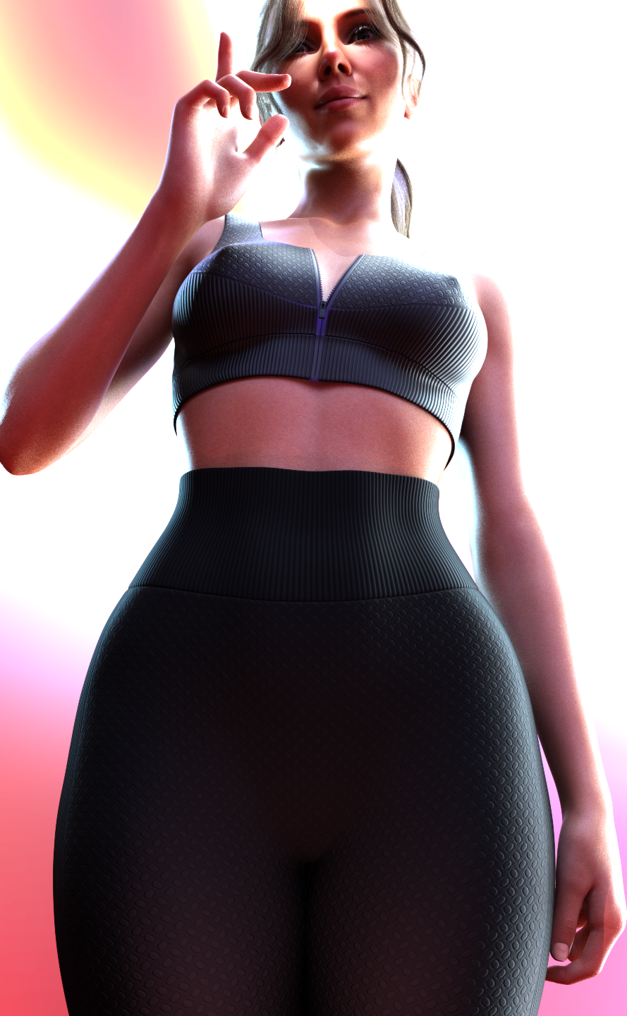 3d abs black_clothing female_focus female_only marvel natasha_romanoff scarlett_johansson thick_thighs tight_clothes tight_clothing vtemp yoga_pants