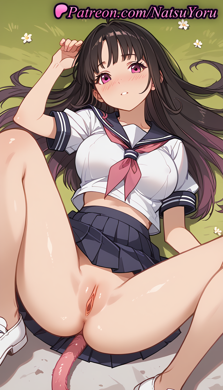 1girls ai_generated anal anal_tail anime anime_style anus arm_up asian ass asshole bangs bare_legs black_hair black_sailor_collar black_skirt blue_sailor_collar blue_skirt blush breasts brown_hair bust busty butt_plug covered_nipples earrings female female_focus female_only flower grass hentai iki_hiyori jewelry juicy_butt labia large_breasts legs long_hair looking_at_viewer lying medium_breasts midriff_peek miniskirt multicolored_hair natsuyoru neckerchief no_panties no_socks non-asian noragami object_insertion on_back paipan parted_lips pink_eyes pink_neckerchief pleated_skirt purple_eyes pussy red_neckerchief sailor_collar sailor_uniform school_uniform serafuku sex_toy shaved_vagina shirt shoes short_sleeves skirt solo solo_female spread_legs tail tentacle thighs uncensored vagina voluptuous voluptuous_female white_footwear white_shirt