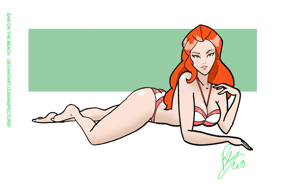 bikini cleavage inspector97 large_breasts naked posing red_hair sam_(totally_spies) totally_spies