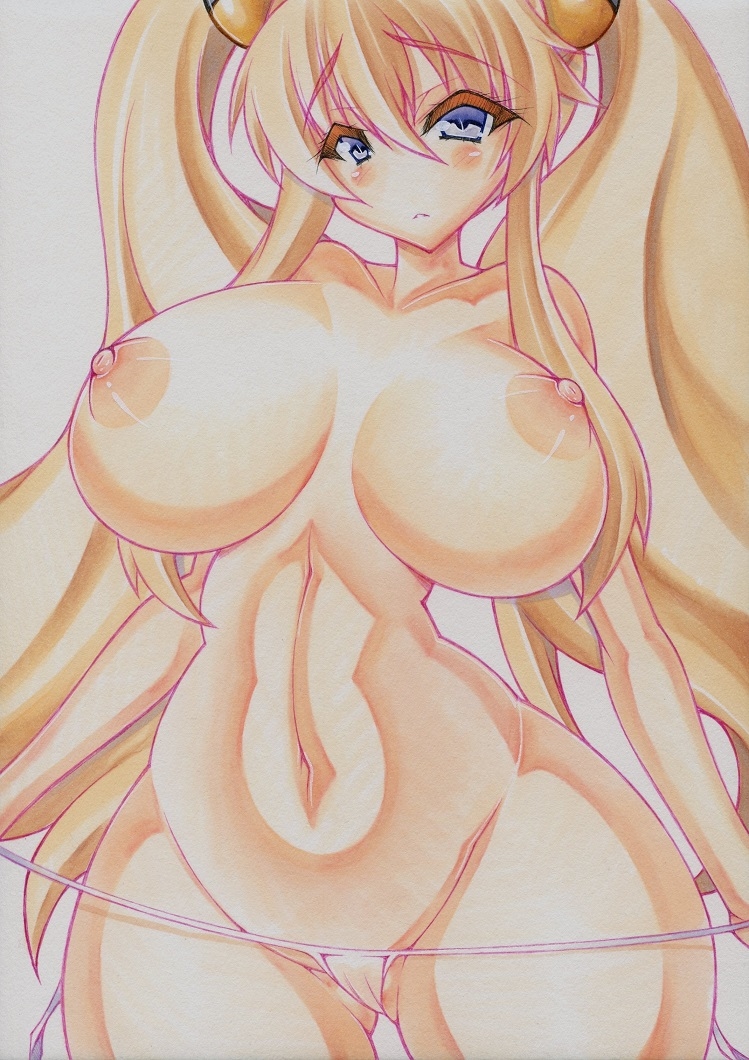 1girls blonde_hair blush breasts busty child_bearing_hips code_geass code_geass:_boukoku_no_akito covered_pussy curvaceous curvy erect_nipples exhibitionism hair_bun hair_ornament huge_breasts inviting large_breasts leila_(code_geass) leila_malcal long_hair looking_at_viewer nipples nude panties purple_eyes seductive solo solo_female suggestive thick_thighs twin_buns voluptuous white_panties wide_hips yutakasan-love