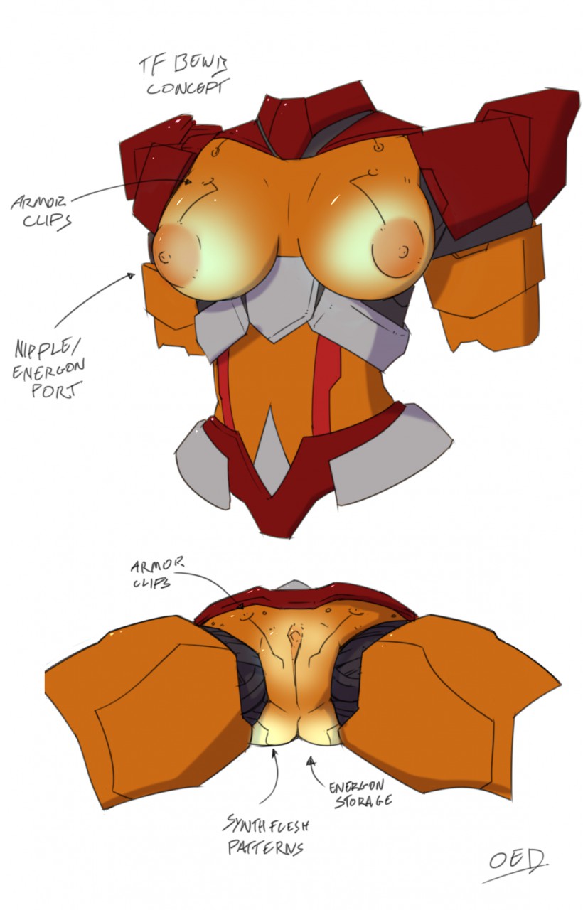 1girls alien alien_girl ass breasts clitoris concept_art female female_only firestar machine mechanical oedipism orange_body orange_nipples orange_skin pussy robot robot_girl solo transformers