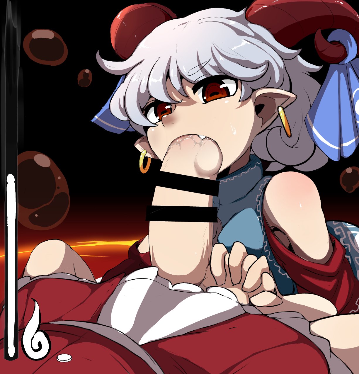 1futa 1girls ball_grab ball_grip censored epic_armageddon flandre_scarlet foreskin futa_on_female futanari tagme tongue_in_foreskin touhou yuuma_toutetsu