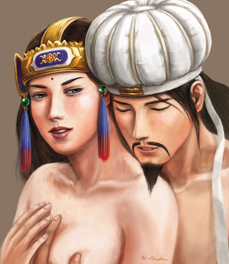 dynasty_warriors female huang_yueying human male straight tagme zhuge_liang