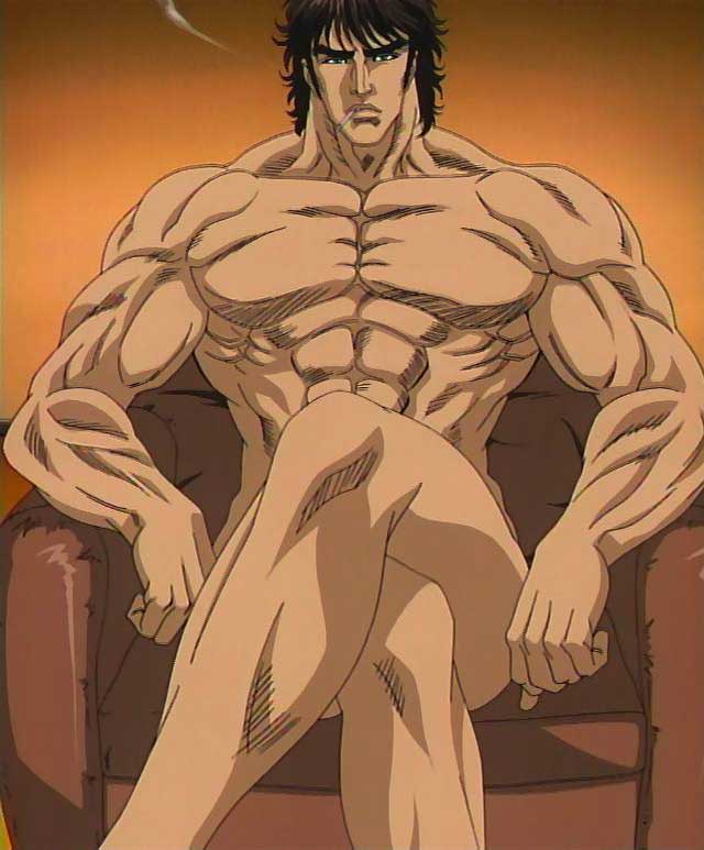 1boy abs biceps bodybuilder hokuto_no_ken kenshiro_kasumi male male_only manly muscle muscles nippleless_male nude pecs solo souten_no_ken