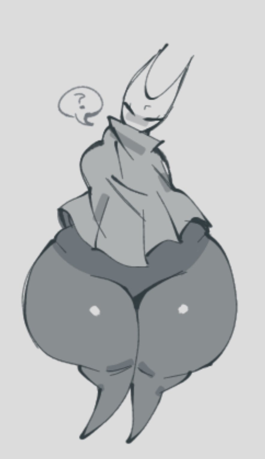 1girls, black body, bottom heavy, cloak, female, female only, front view, hollow knight, hornet (hollow knight), mstreetsamurai, solo, team cherry, thick thighs, thunder thighs, wide hips