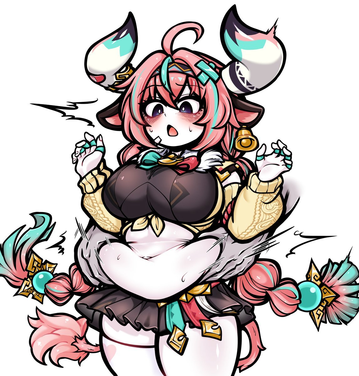 bbw, chubby, chubby female, fat, fat natlan girls, female, female focus, female only, genshin impact, hoyoverse, mihoyo, mihoyo technology (shanghai) co. ltd., natlan girls, solo, solo female, solo focus, varesa (genshin impact)