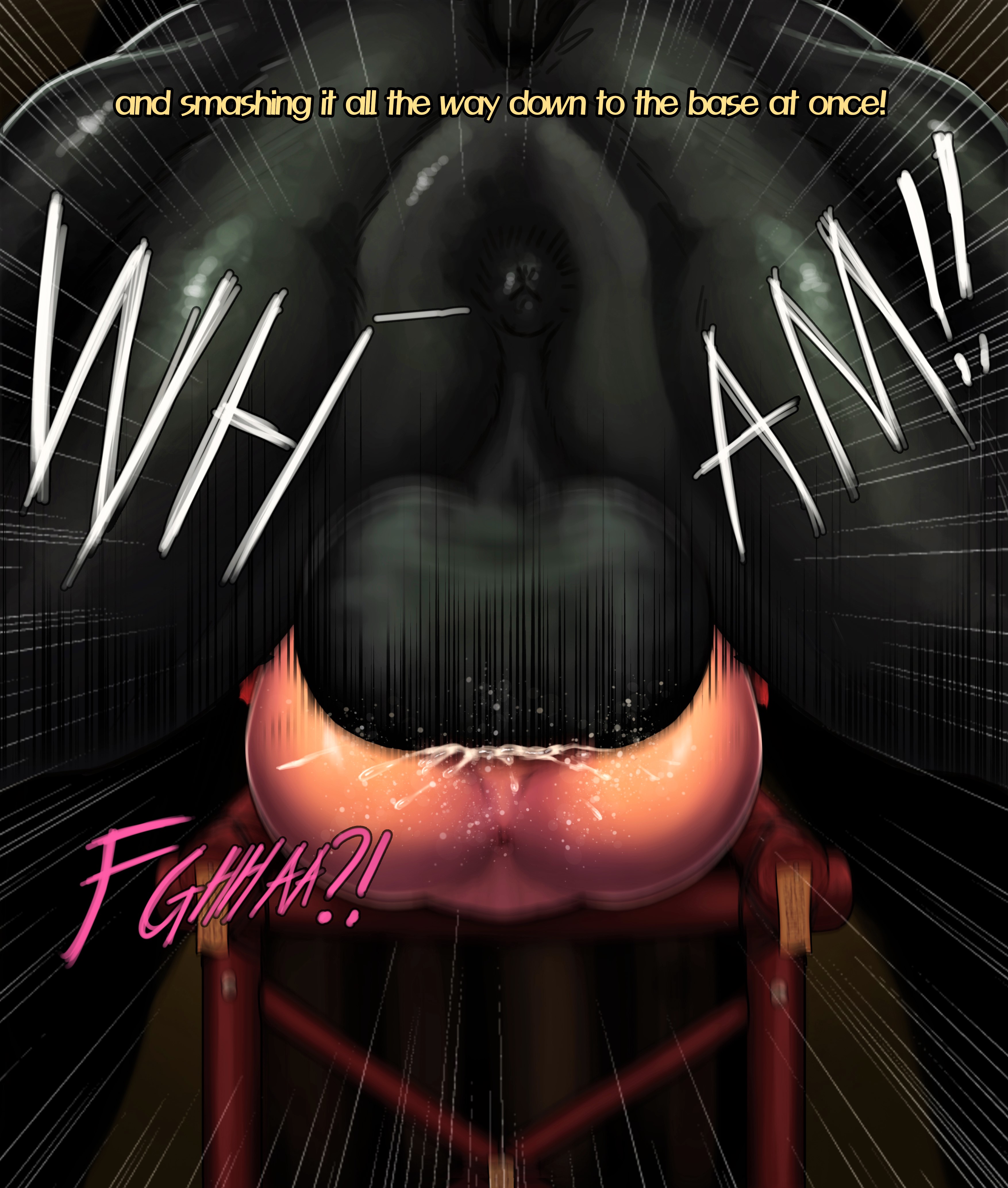 1boy, 1girls, animal genitalia on humanoid, anus, ass, backsack, balls, balls deep, ballsack, big ass, centaur, english text, equid taur, equine, fate (series), fate/grand order, female, genital fluids, horse, horsecock on humanoid, interspecies, kingbang, male, male anus, mating press, pussy, pussy juice, sex, sound effects, straight, taur, testicles, text, vaginal, vaginal penetration, xiang yu (fate), yu mei-ren (fate)