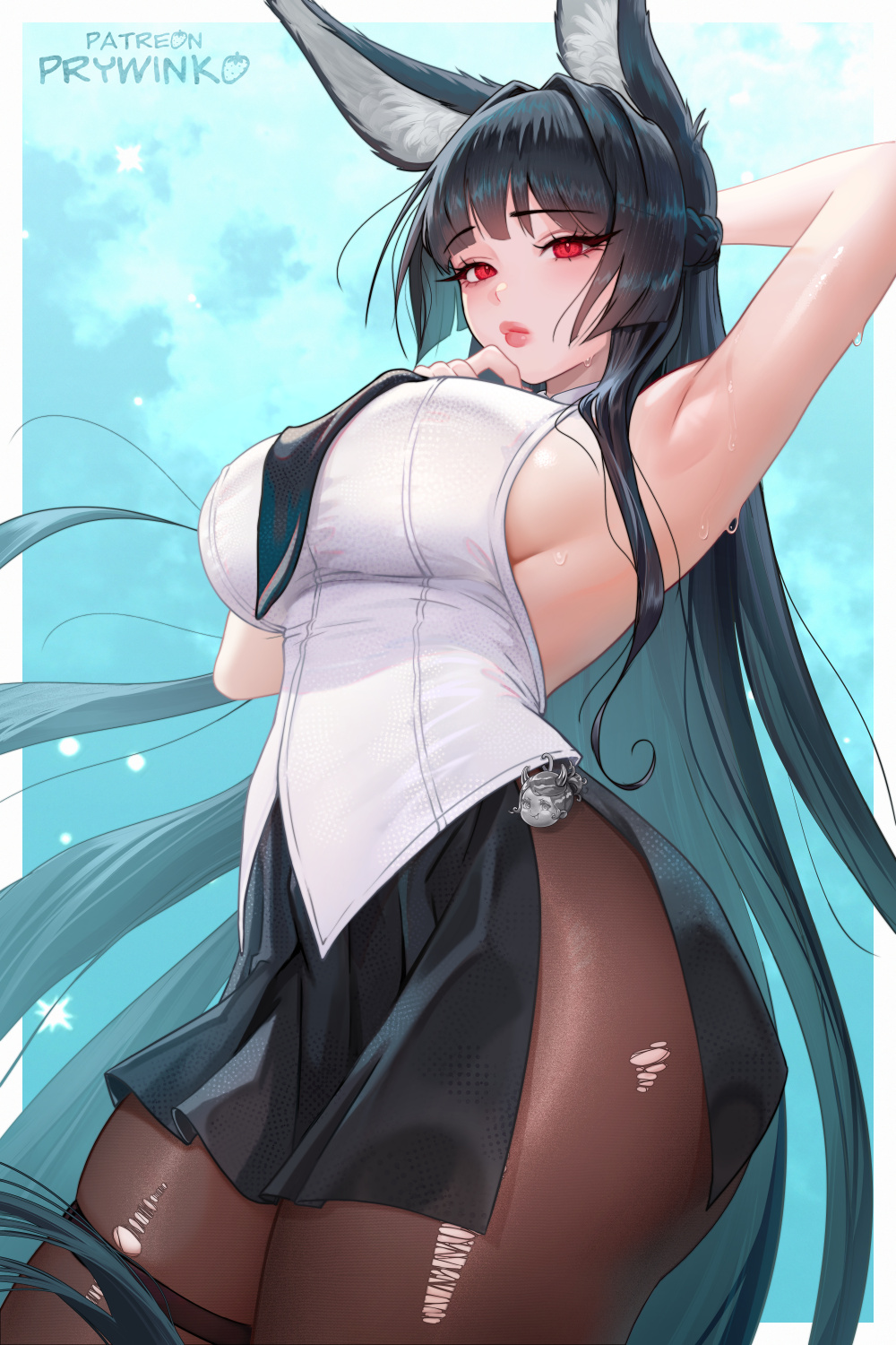 1girls big_breasts big_thighs breasts clothed clothing curvy curvy_body curvy_female curvy_figure curvy_hips fox fox_ears hoshimi_miyabi pinup prywinko thick_legs thick_thighs thighs thunder_thighs thunderthighs tits variant_set wide_hips wide_thighs zenless_zone_zero