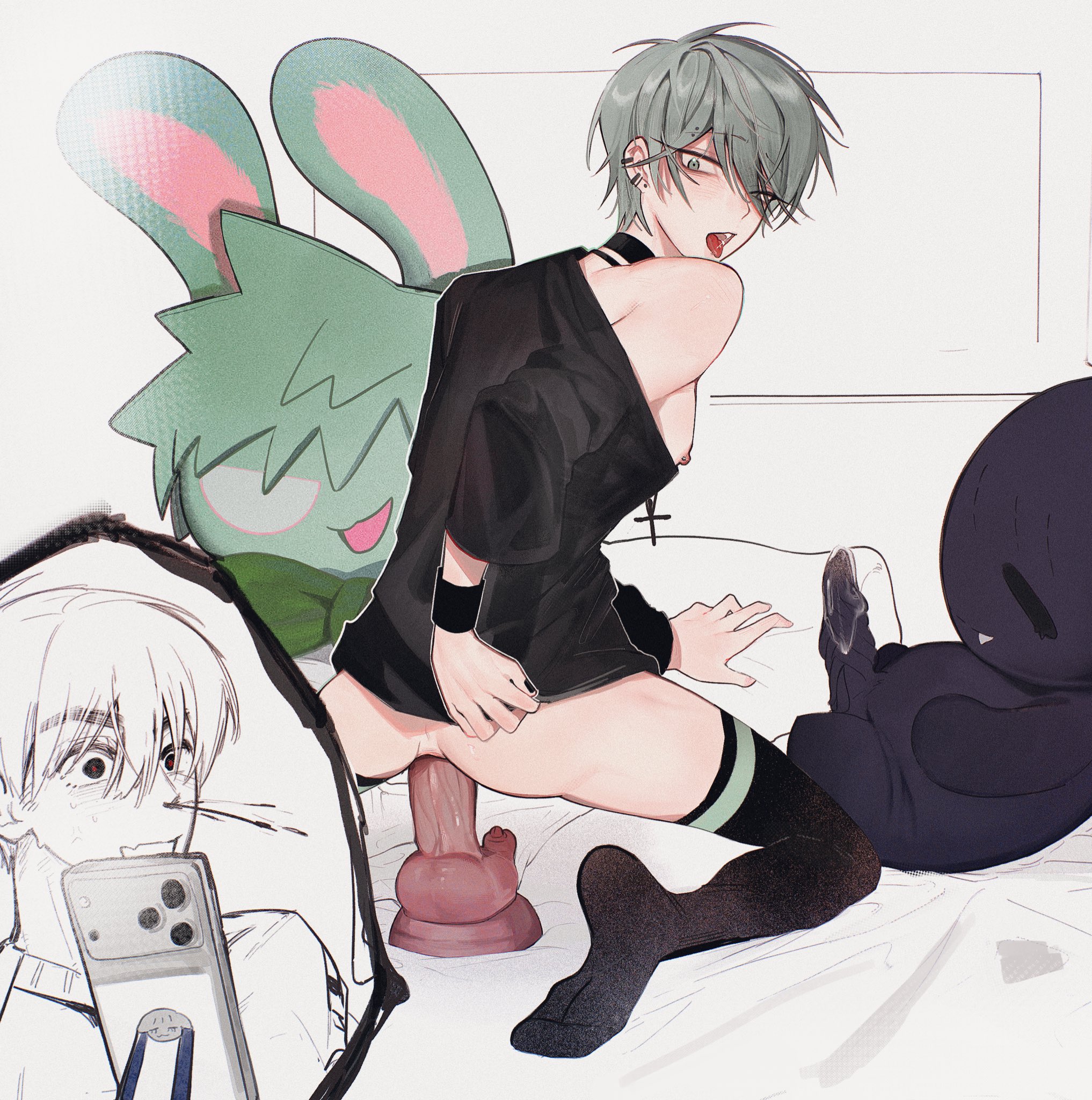 alien stage, cuntboy, dildo, emo, gay, ivan (alien stage), nosebleed, till (alien stage), yaoi