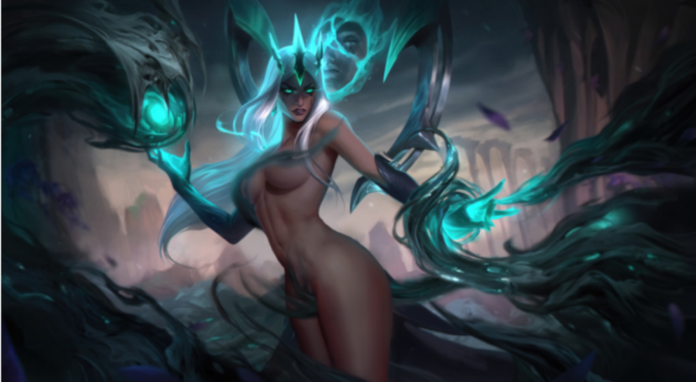 1girls 2021 female karma_(league_of_legends) league_of_legends richtofen riot_games ruined_karma solo solo_female source_request the_ruined_king_saga