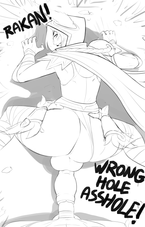 1boy, 1futa, ass, big ass, big butt, breasts, docking, flat chest, futa urethral insertion, futanari, hair over one eye, hoodie, intersex, league of legends, magnetus, male, male/futa, monochrome, on all fours, partially clothed, penile urethral insertion, penis, penis bulge, penis in penis, rakan, small breasts, text, urethral bulge, urethral insertion, urethral penetration, vastaya, waist grab, xayah
