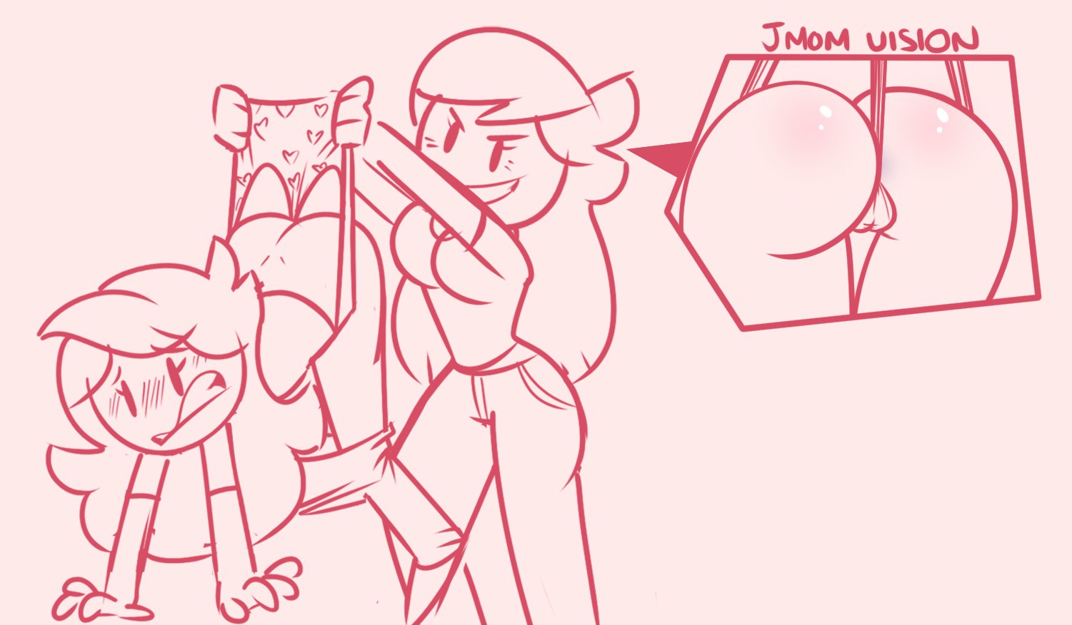 female, humiliation, incest, jaiden, jaiden animations, jaiden gets a wedgie from her mom, jaidens mom, semidraws, sketch, wedgie, youtube, youtuber, yuri