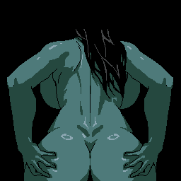 anus, ass, ass focus, ass on glass, asshole, big ass, big breasts, ghost, ghost girl, gif, juicydots (artist), presenting, presenting ass, presenting hindquarters, presenting pussy, pussy, screamer creamer, wet, wet pussy, yamamura sadako