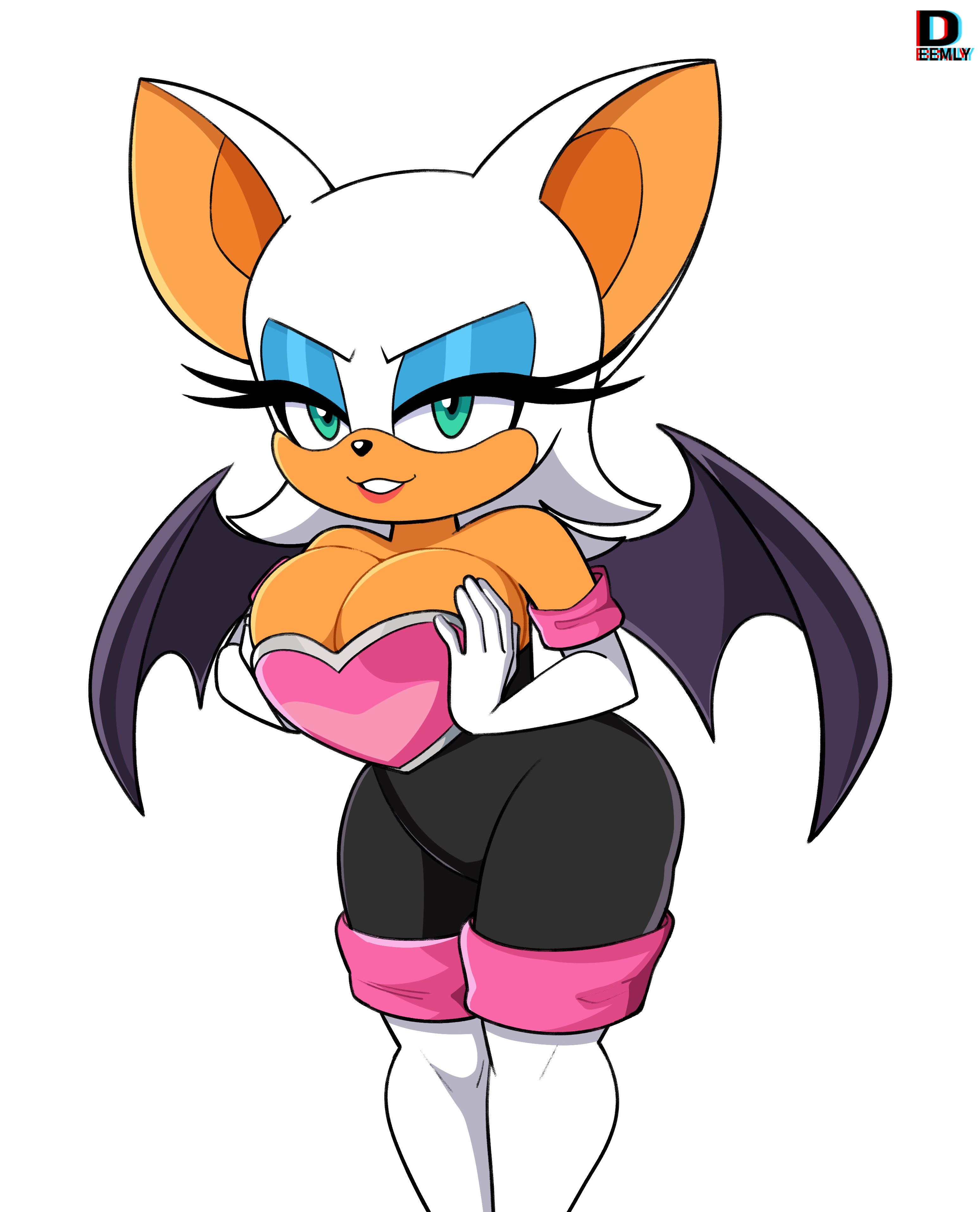 breasts, deemlyart, high heel boots, horny female, rouge the bat, seduction techniques, sonic (series), white high heels boots