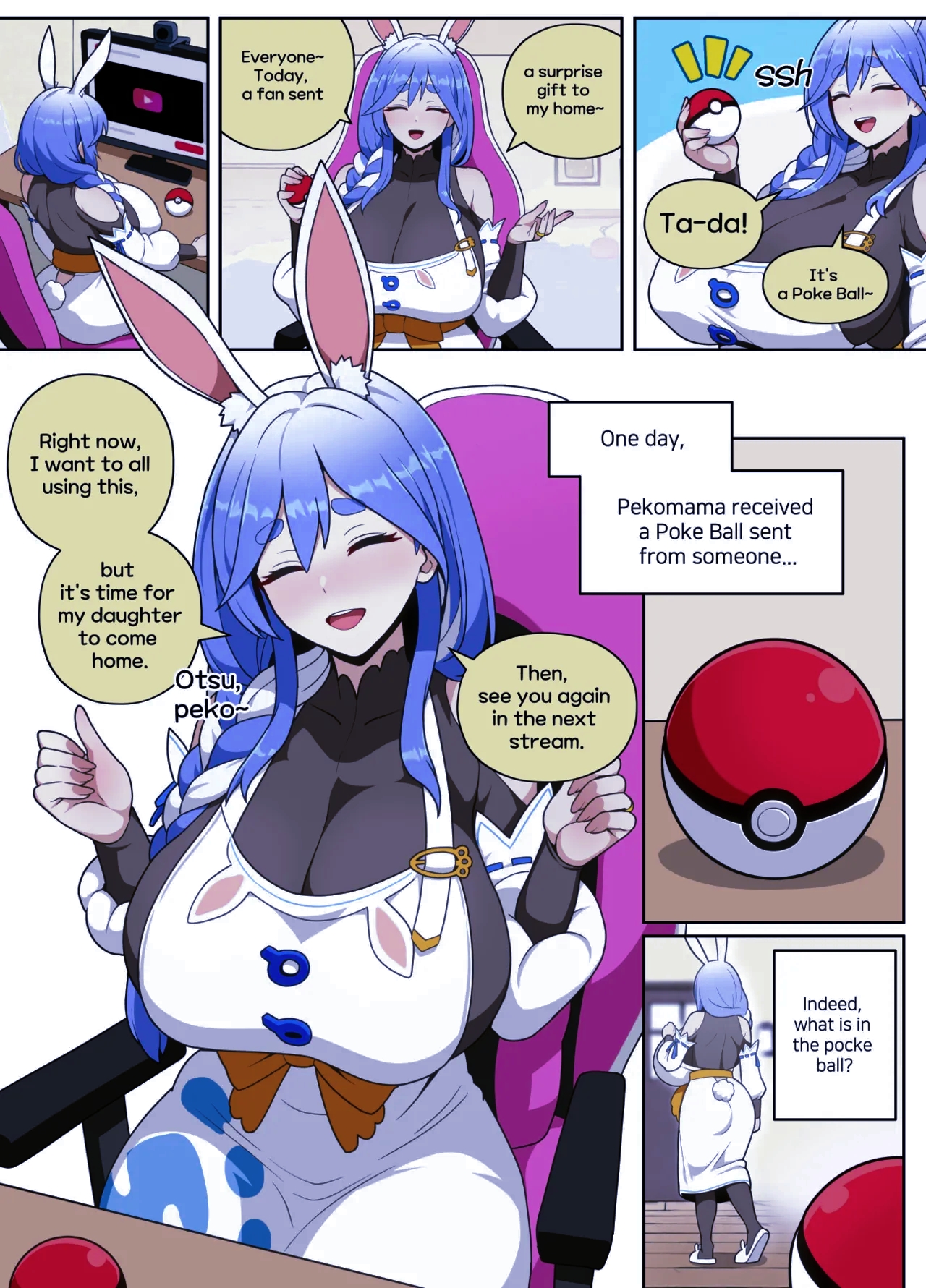 1girl, 1girls, everyday2, female, hentai, hololive, hypno (pokemon), manga, pekomama, pokeaspie, pokemon, pokemoned, poqemon, queen of pokemon, sleeper, sleeper (pokemon), virtual youtuber, vtuber, yagooner
